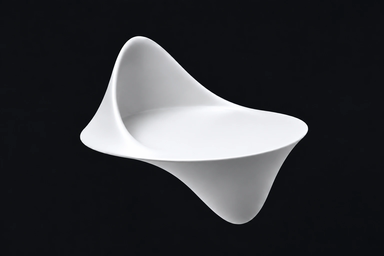 The Celeste warp sculpture, with an upper crest and opposing lower fold